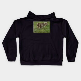 Dog running Kids Hoodie